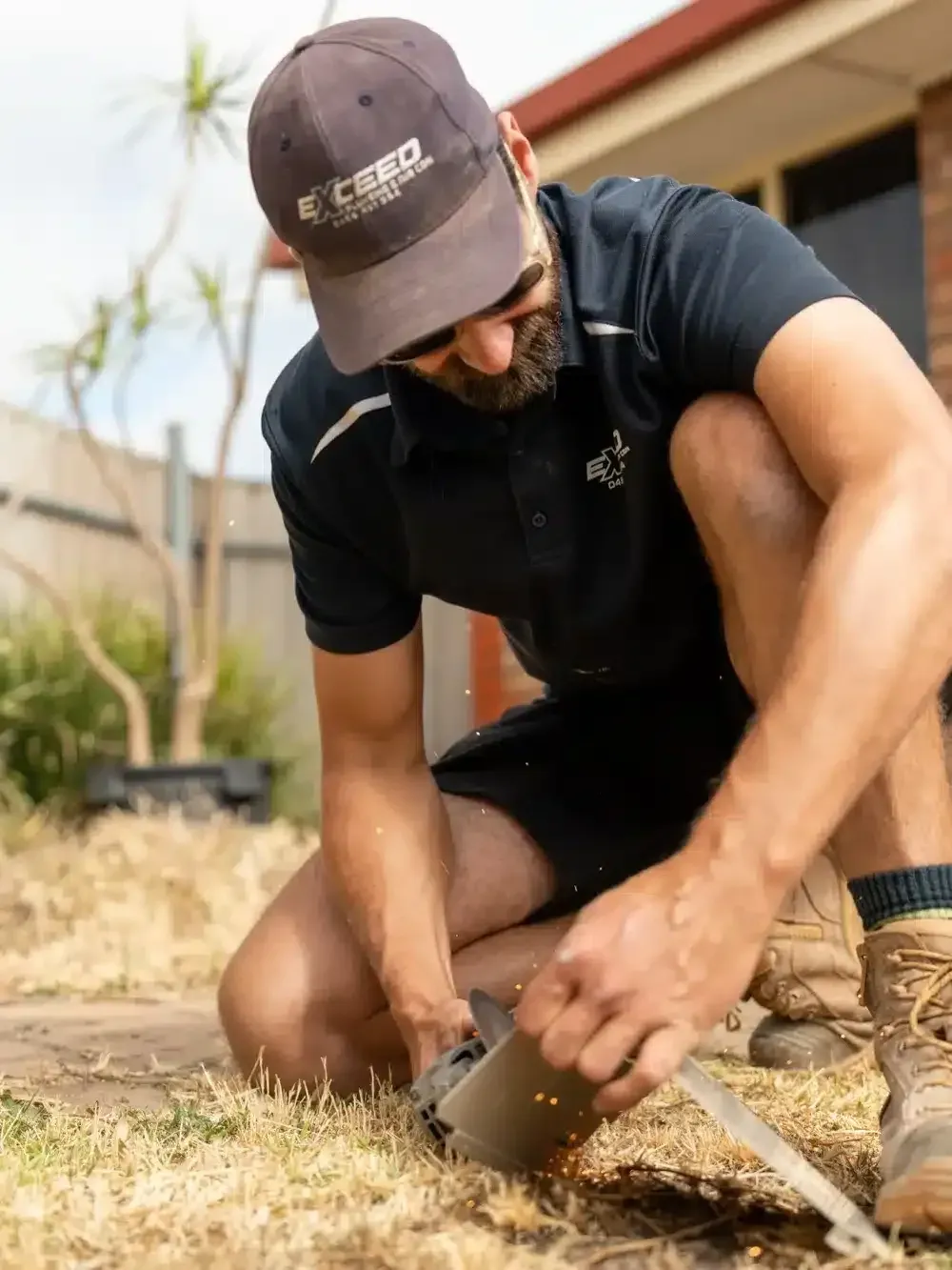 A Ingle Farm plumber at work on a job